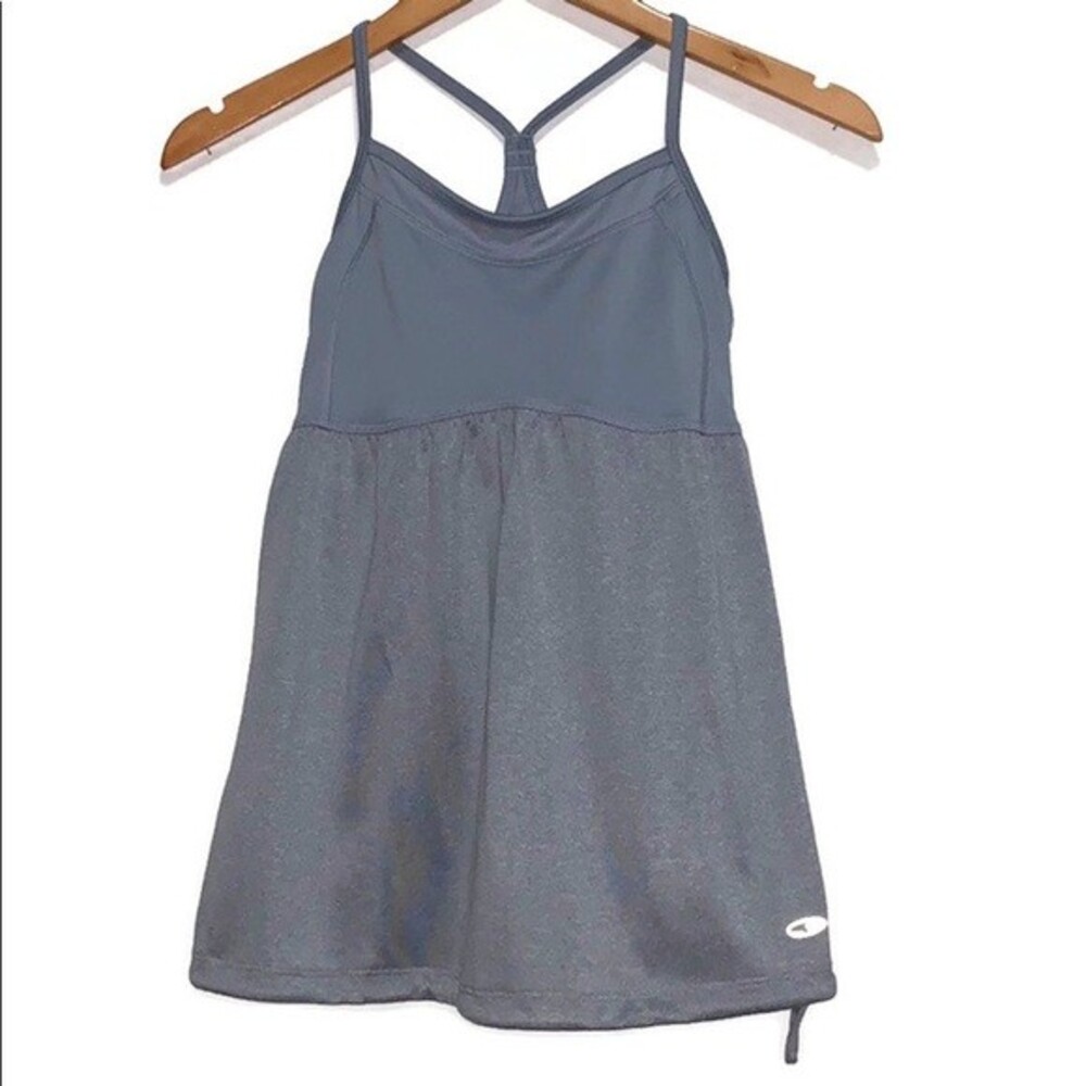 C9 by Champion Athletic Built in Sports Bra Racerback Tank Top Grey Extra Small